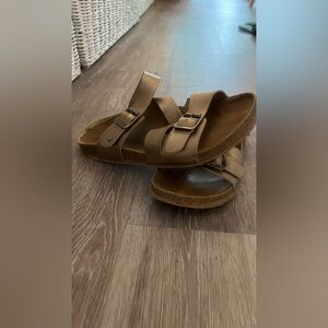 Target Gold footbedded sandals size 9